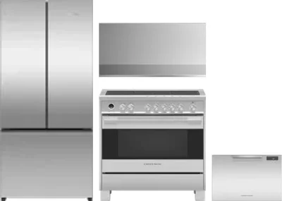 4 Piece Package Includes Refrigerator, Range, Hood And Dishwasher